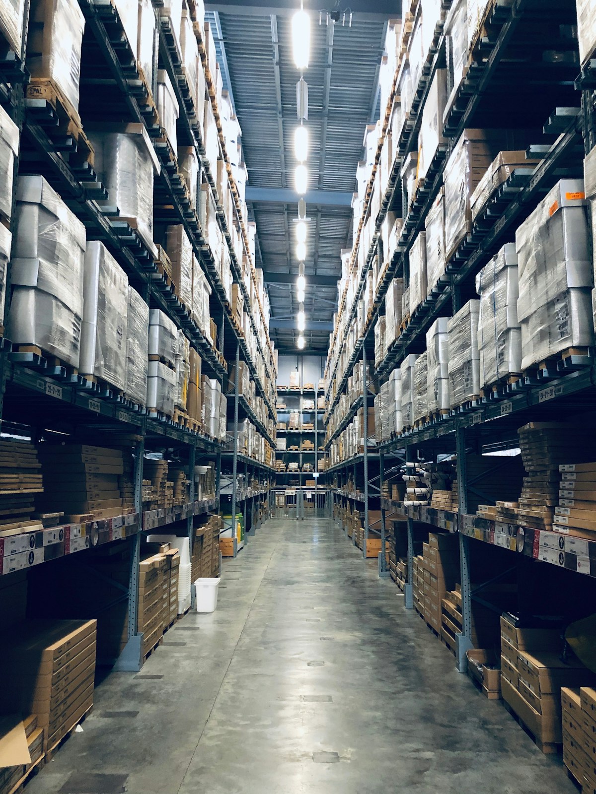 Stocked shelves of packaged goods